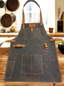 Custom cooking leather apron bbq GRILL MASTER