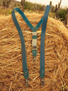 Custom leather suspenders