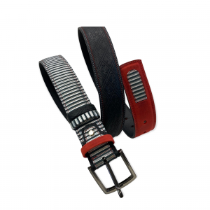 Usnjeni moški pas Unikat Luxury Multicolor YSL Širina 4 cm 