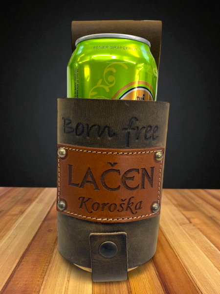 Ročno izdelano usnjeno držalo za pivo dddesign.live