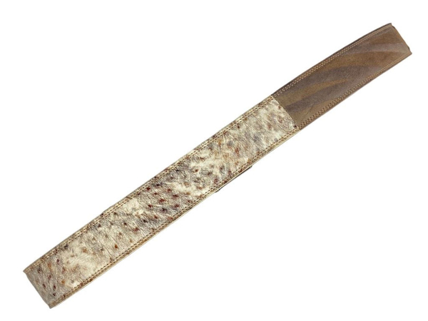 Unikatni Usnjeni ženski Pas marelični Jaguar 4cm
