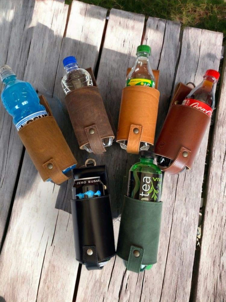 Custom leather drink holster PARTY 