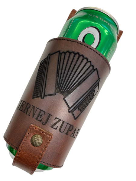 Usnjeno držalo za pivo, držalo za napitke dddesign.live