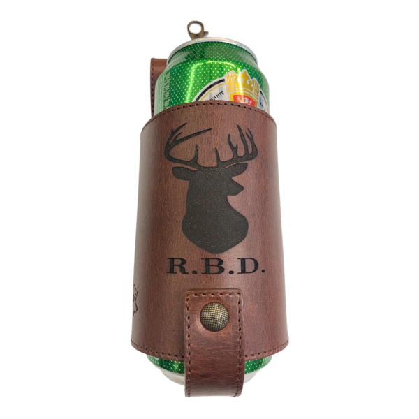 Usnjeno držalo za pivo, držalo za napitke dddesign.live