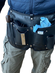 Usnjeni predpasnik za orodje čistilcev stekla