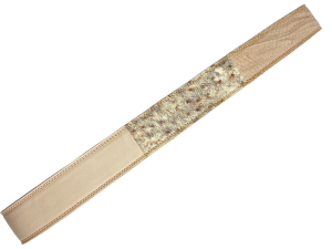 Ženski usnjeni Pas Marelično Bakreni Unikatni Reptili 4cm