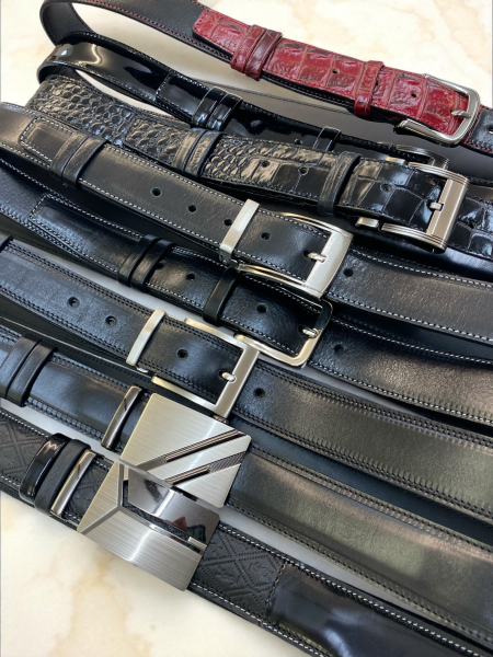 Elegante men's custom leather belts Elite