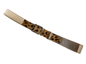 Unikatni Usnjeni ženski Pas peščeno rjavi Jaguar 4cm