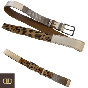 Unikatni Usnjeni ženski Pas peščeno rjavi Jaguar 4cm