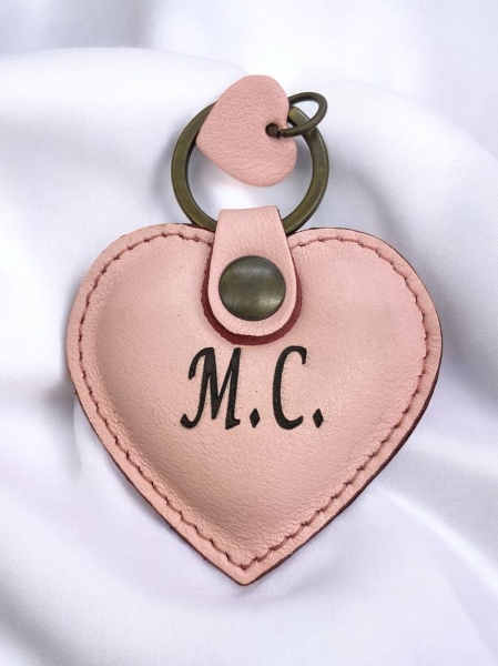 PERSONALIZED keychain heart Snow Rose 