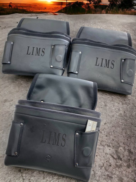 Leather tool belt pouch