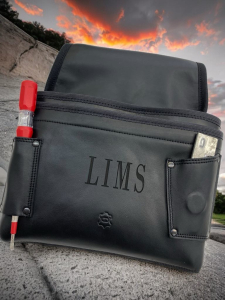Leather tool belt pouch