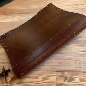 Leather aprons and menus for caterers