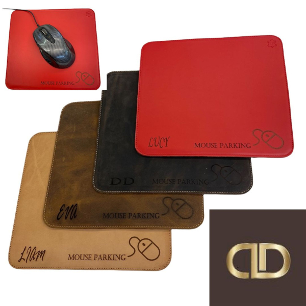 Leather mouse pad - personalized 