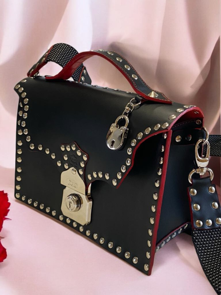 Slovenian unique leather crossbody bag 