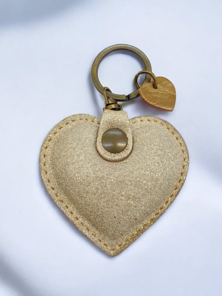 Keychain sand leather with engraving