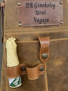 Personalizirani usnjeni predpasnik za žar
